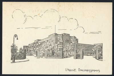 606085 Gezicht op het Diakonessenhuis (Bosboomstraat 1) te Utrecht.01-01-1930-31-12-1940